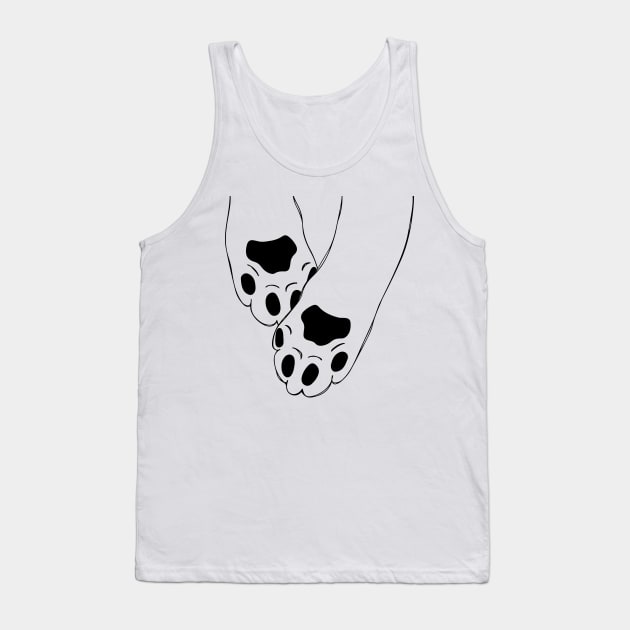 Stretching Cat paws Tank Top by obvliz